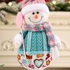 Pink Plush Christmas Doll Retractable Standing Snowman Santa Reindeer Grandma Dolls for Bedroom Home Window Desktop Decoration
