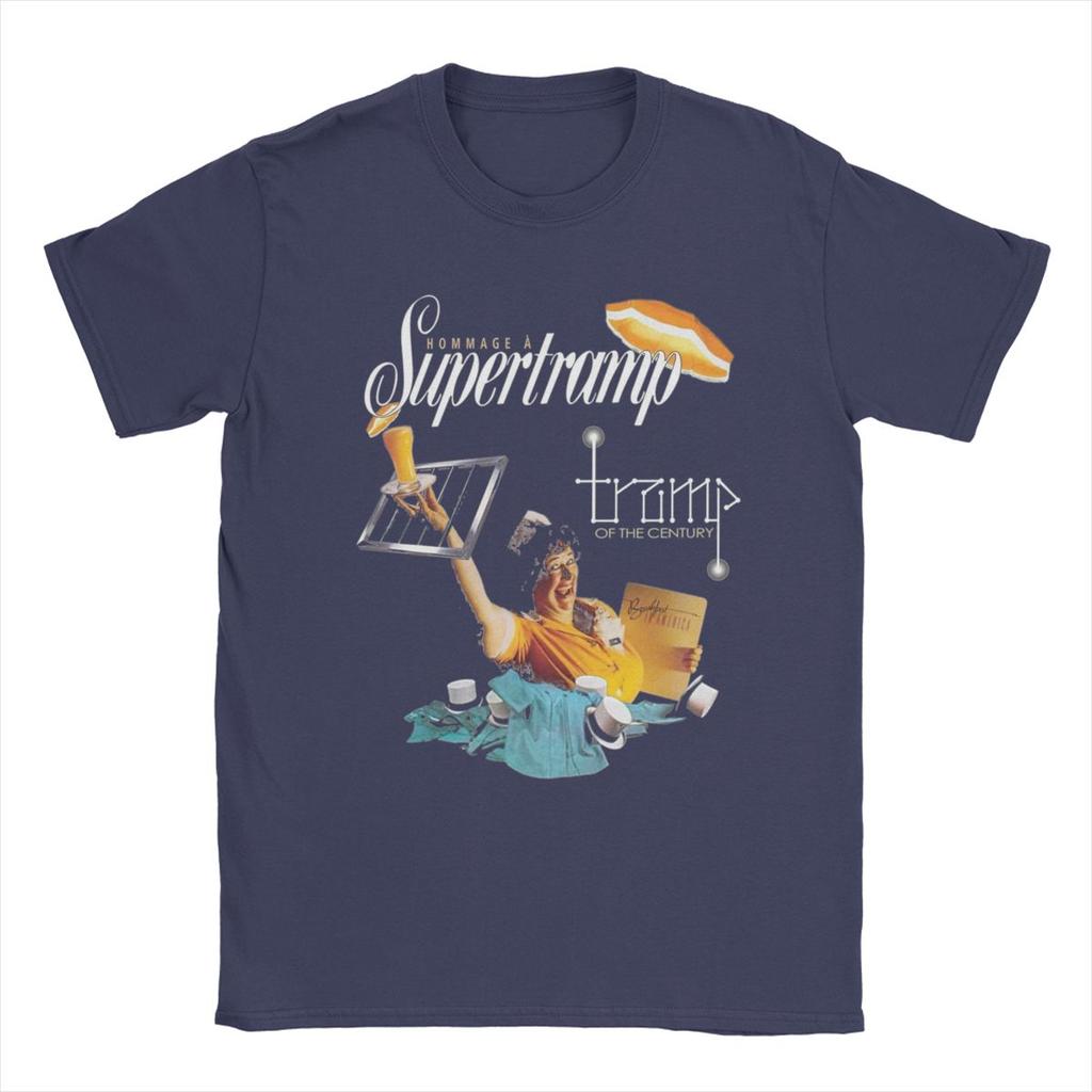 Футболка Music Supertramp для мужчин, забавные футболки с коротким рукавом и круглым вырезом, 100% хлопок, 4XL 5XL, одежда