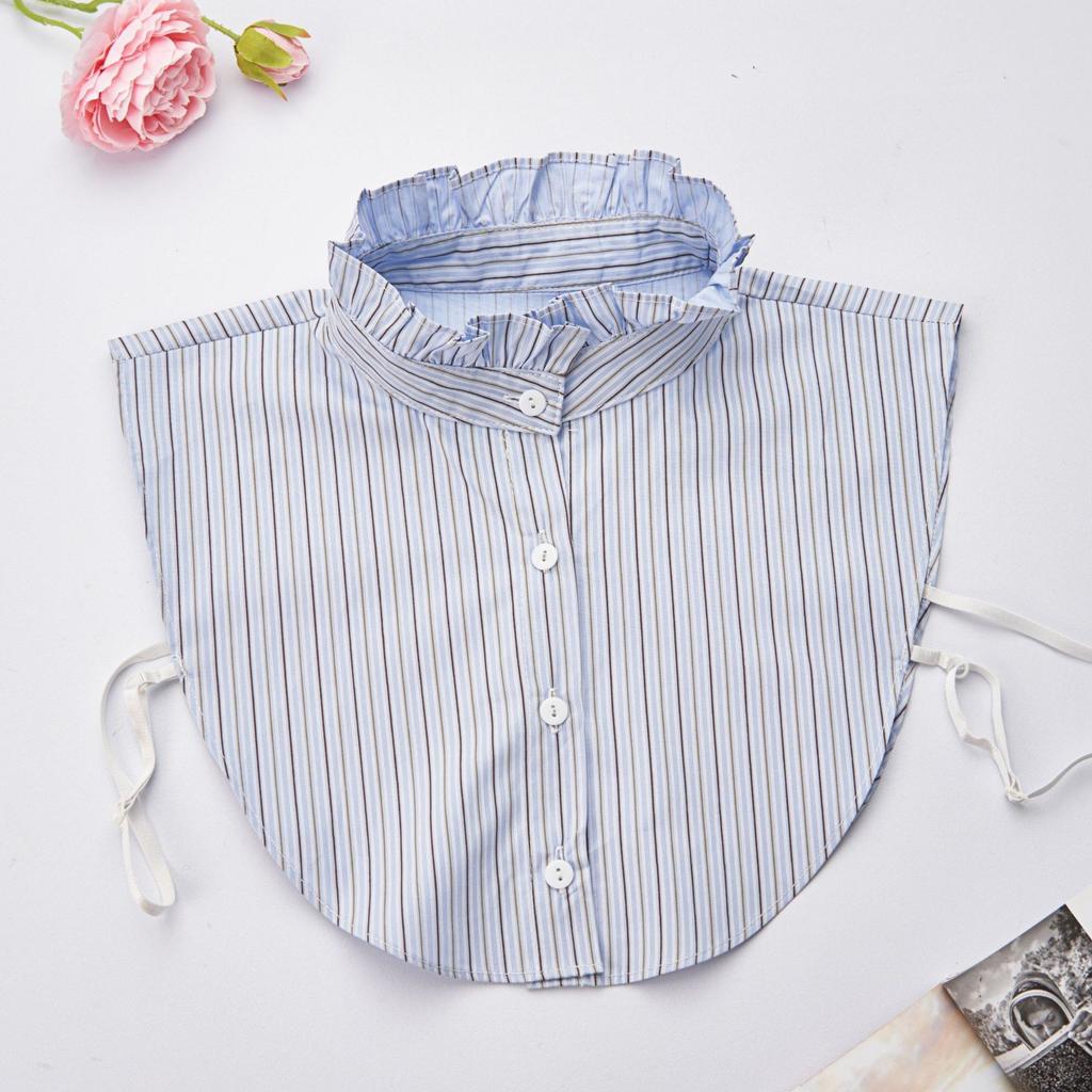 Stand Striped Half-Shirt False Collar for Women's Shirt Blouse Tops Removable Detachable Collars Women Fuax Cols