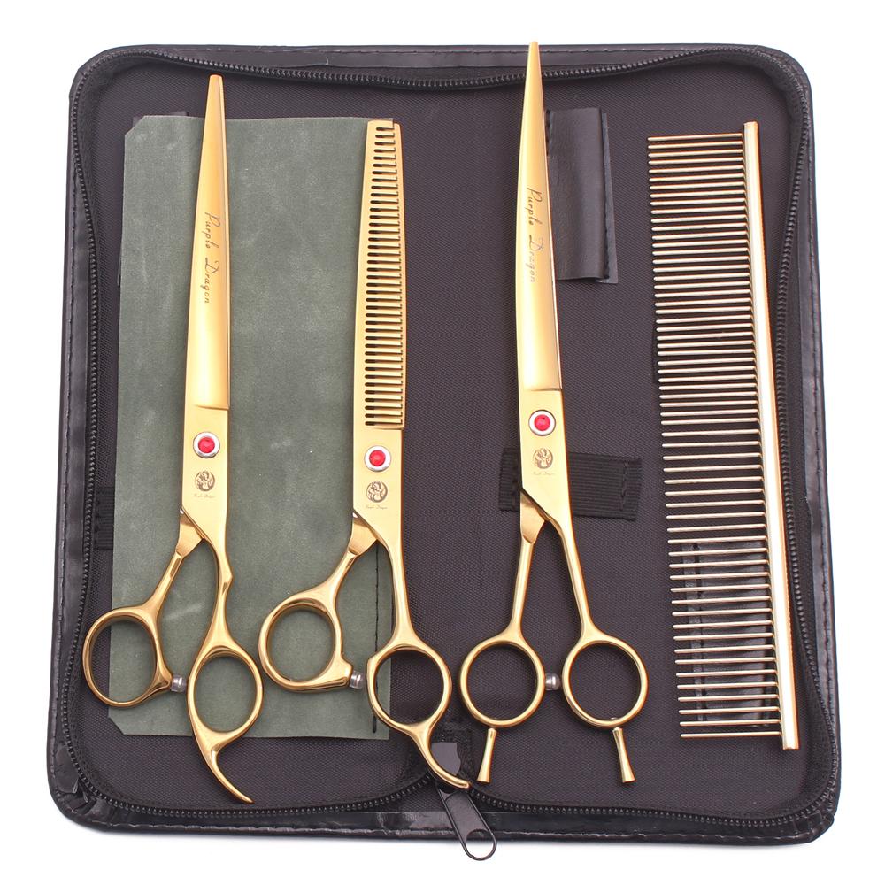 Фиолетовый дракон, 8 дюймов, ножницы для ухода за собаками, филировочные ножницы, профессиональные ножницы для стрижки домашних животных, высокое качество