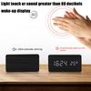 Wooden Vintage LED Digital Alarm Clock with Temperature Display 12/24h Display Nightstand Living Room Home Decor Alarm Clock