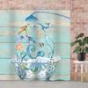Забавная шторка для душа с морской черепахой, Веселый осьминог, Морские водоросли в ванной, Океанские рыбы, Морской конек, Медуза, Юмор, Шторки для душа для ванной комнаты, Тканевая ванна