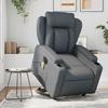 VidaXL Electric Massage Recliner Chair Grey Faux Leather 3204568