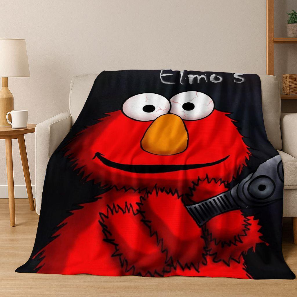 3D Фланелевое одеяло с рисунком из мультфильма S-Sesame, Уютное мягкое плед-покрывало для дома, спальни, кровати, дивана, пикника, офиса, Подарок, Дети