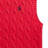 Polo Ralph Lauren FW23 Однотонный жилет крупной вязки с вышивкой логотипа Детские топы CWPOSWEY6820407-600