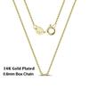 ORSA JEWELS Итальянская серебряная цепочка-коробка 925 пробы с покрытием из розового золота/золота Серебряные ожерелья Цепочки на шею для кулона SC07-G