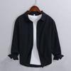Long Sleeve 100cotton Man Shirts Spring and Summer Casual Tops Dress Shirt Lapel Collar Solid Color Button Shirt Simple Style Men Clothing