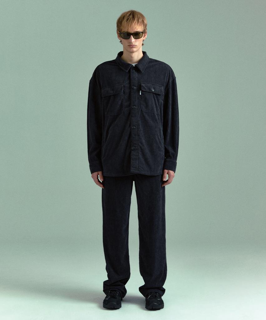 PLAC Corduroy Wide Pants M90 Rinse Charcoal