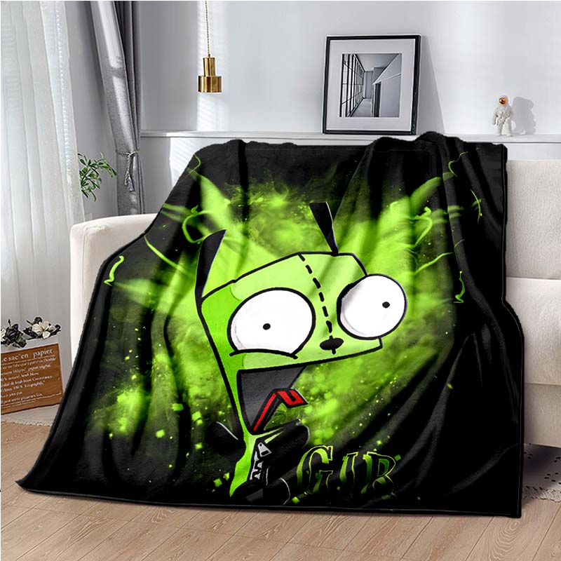 Одеяло с героями мультфильмов Invader ZIM Gir, уютное мягкое одеяло, одеяло для дивана, прочный декор для детей, женщин и мужчин, дорожное одеяло, мягкое покрывало
