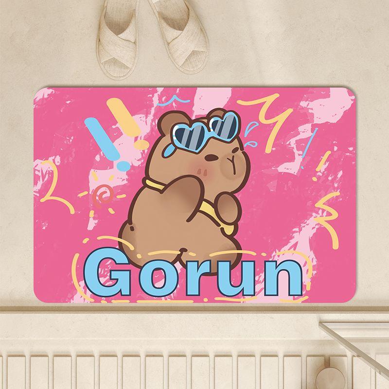 Капибара капибара ванная комната впитывающий коврик для пола, диатомовая грязь противоскользящий коврик для пола у входной двери в туалет, коврик для пола у двери в туалет