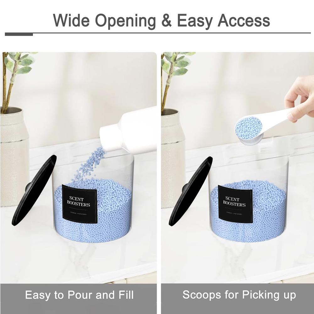 3+1 Pack Laundry Pods Containers & Dryer Sheet Holder & Laundry Detergent Dispenser, Laundry Room Organization and Storage Jars