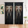 2 шт. занавески с принтом слона для домашнего декора - карниз для окон с карнизом для спальни, офиса, кухни, гостиной и кабинета