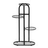 4-Tiers Iron Art Tree Design Plant Stand Holder Flower Pot Rack Garden Shelf Stand Outdoor Indoor Black White