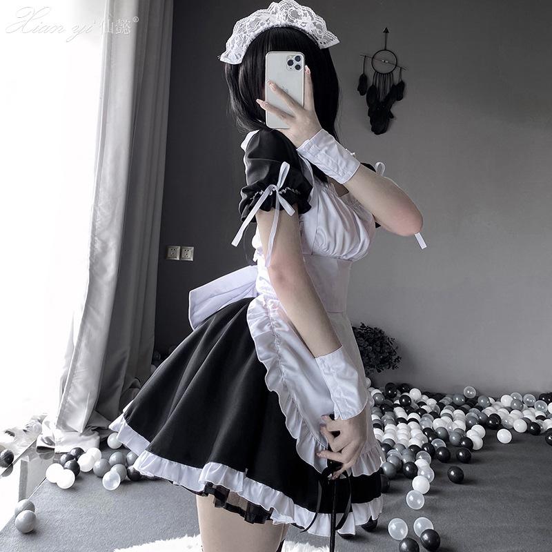 Новый двухмерный костюм горничной, косплей, милый японский анимационный костюм для выступления на Хэллоуин