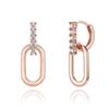 ELLE Jewelry 14K Casper Cubic One-Touch Earrings (Gold Pin) ELGPEE444