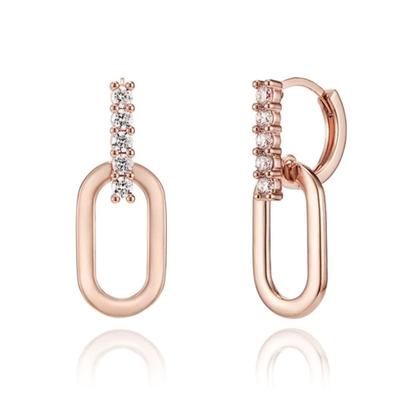 Серьги-гвоздики ELLE Jewelry 14K Casper с кубическим цирконием (Золотая булавка) ELGPEE444