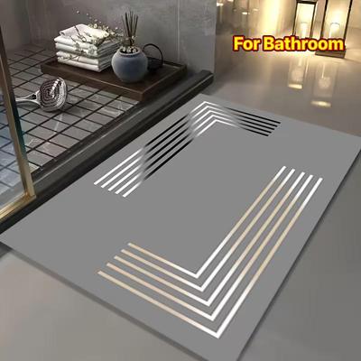 60*90см Нескользящий Впитывающий Диатомитовый Коврик для Ванной Комнаты, Мягкий и Сверхвысококачественный Быстросохнущий Коврик для Душа