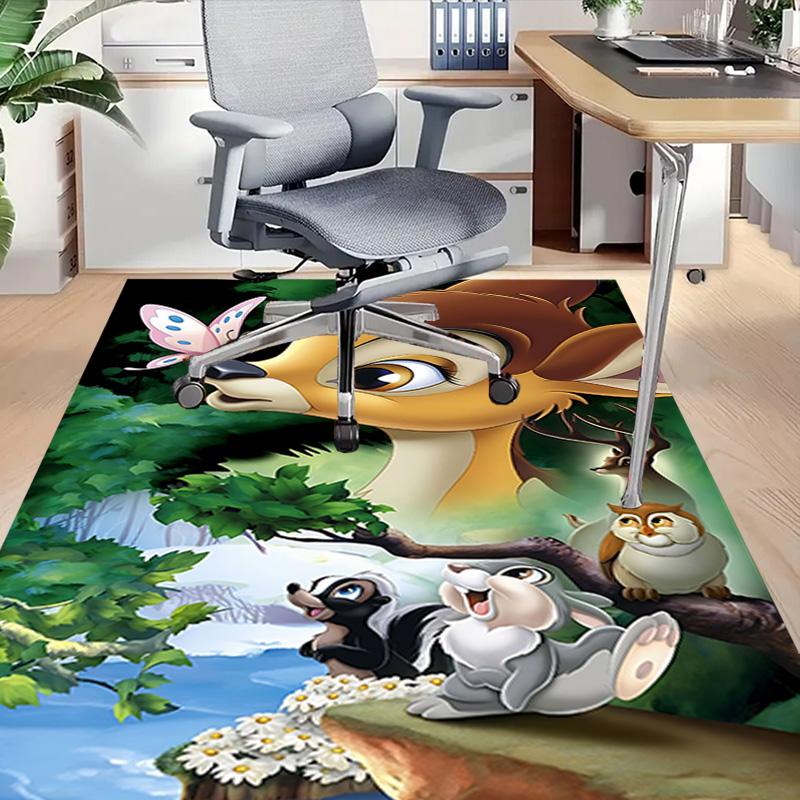 1pc Bambi Thumper Adventure Carpet for Playroom Bedroom Living Room Sofa Home Decor,kids Game Area Rug Non-slip Floor Mat Y72938