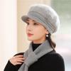 Шапка женская осенне-зимняя утепленная шапка модная защитная шапка для ушей плюшевая универсальная шерстяная шапка вязаная шапка