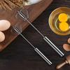 Stainless Steel Hand Semi-Automatic Eggbeater Push Egg Whisk Mixer Milk Frother Mixer Whisk