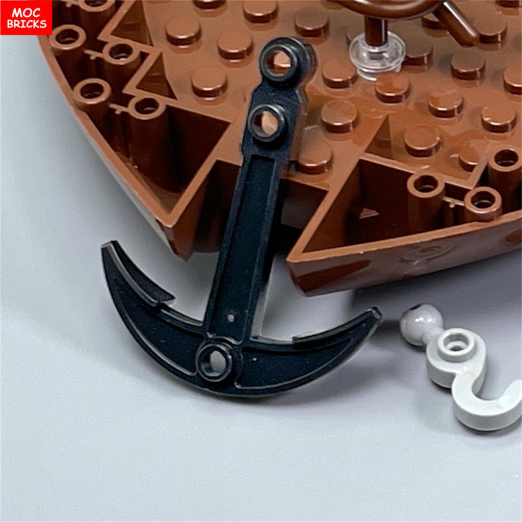 MOC Кубики Каноэ-долбленка Весло Корабль Лодка Лагерь Хижина Пиратская Сцена Аксессуар Военный Собранный Строительный Блок Аксессуары Детские Игрушки