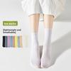 Женские весенне-летние тонкие однотонные носки-гольфы