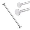 QF Telescopic Curtain Rail Stainless Steel Space Saving Adjustable Length Maximum Load Capacity 15kg Kitchen Sink Bathroom Bath Closet 105-170cm
