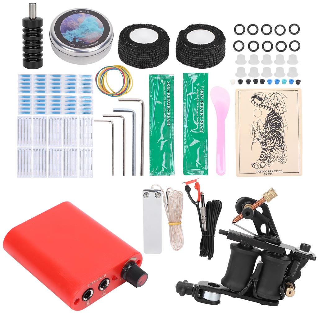 Комплект для тату-машинки с зажимом и шнуром, блок питания, педаль, катушка, набор для тату-машинки для новичков (90‑265В)США