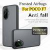 For POCO F7 F 7 Matte Acrylic Case for Xiaomi POCOF7 Redmi Turbo 4 Pro Luxury Shockproof Frosted Transparent Hard PC+TPU Bumper