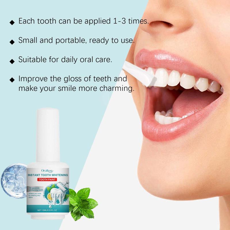 Teeth Whitening Paint Powerful Tartar Remover Prevent Pigment BuildUp Refreshing Breath for Daily Morning Routine