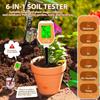 Multi-Function 6 in 1 Soil Tester 0-14pH pH Analyzer Large Screen Display Soil pH Tester  Farm