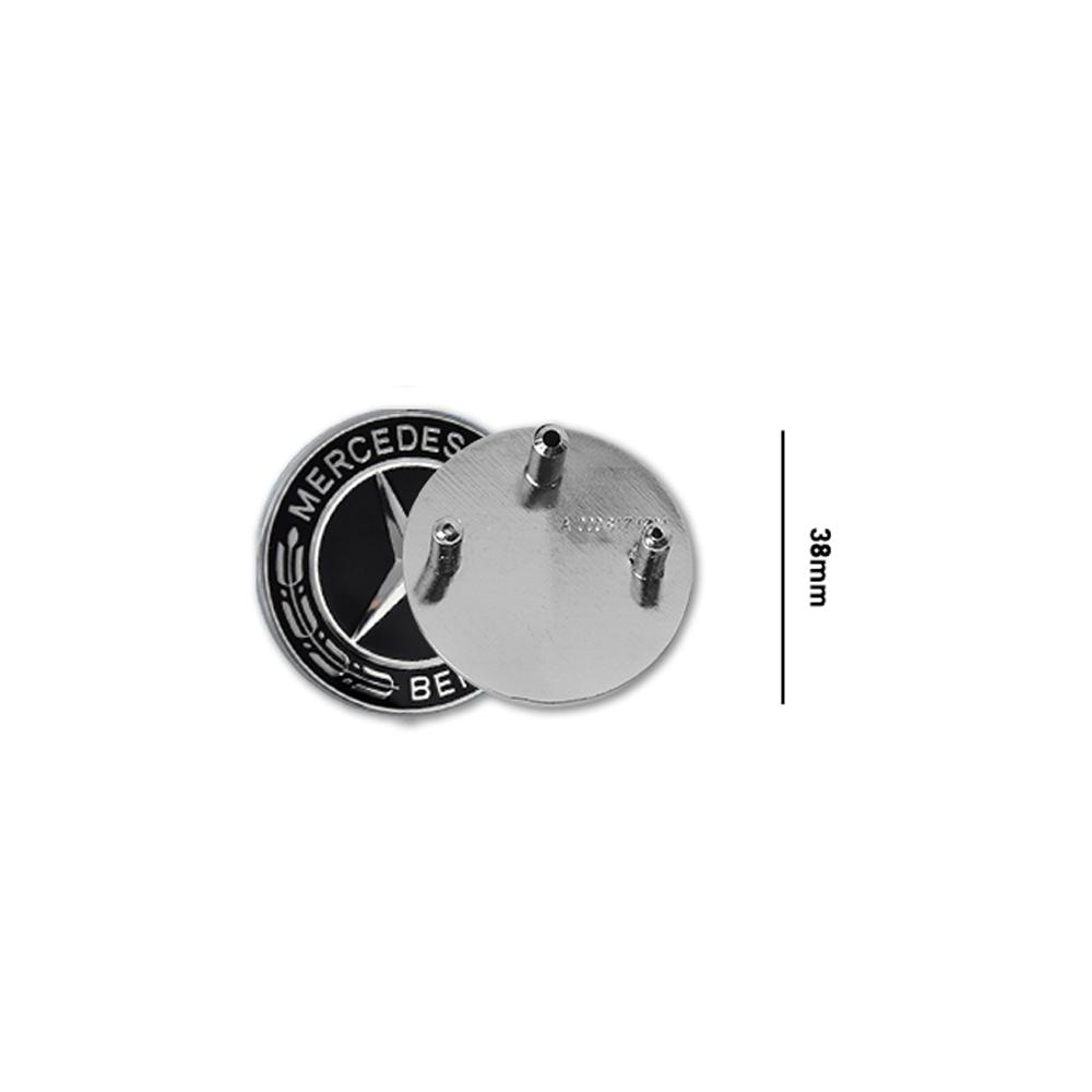 BNXP8 1pc Car ABS Flat Hood Emblem Front Badge Logo Sticker For Mercedes Benz AMG W212 W213 W205 W177 W247 W176 CLS CLA CLK CLG GLS