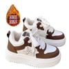 Fashion Women Winter Warm Sneakers Casual Star White Shoes Thick Heel Heart Sneakers Casual Running Platform Y2K Lovely Bread Shoe