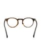 Lingkeonpeuleim Buffalo Horn Round Acetate Eyeglass Frames Brown