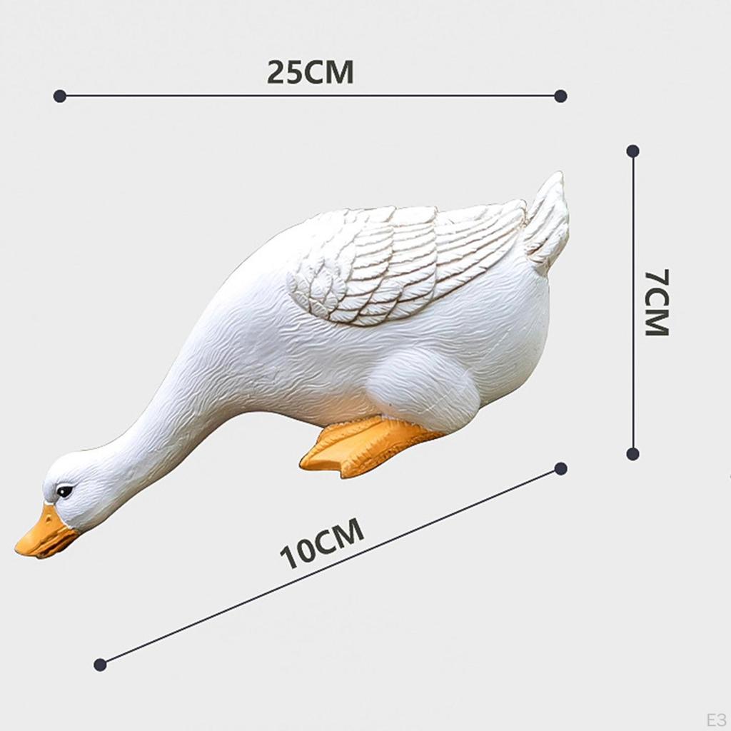Мультяшные садовые статуи утки, ручная роспись, художественные фигурки животных, стоящие на лужайке, на открытом воздухе, в помещении, дома