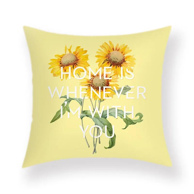 Boho Room Aesthetic Summer Green Pillowcase Cartoon Pineapple Decorative Pillow Bed Sofa Throw