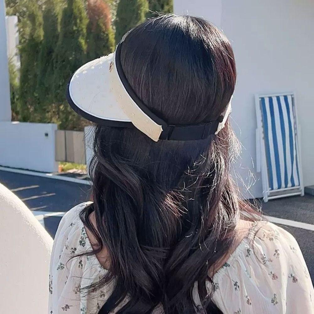 UV Protection Sunshade Hat Adjustable Sun Visor Hat New Ponytail Hat Women