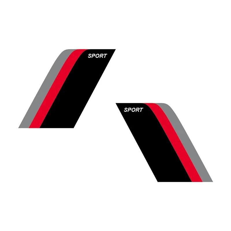 2 шт. Декоративные наклейки на колесные арки автомобиля, светоотражающие, трехцветные, с буквами SPORT, декоративные наклейки для экстерьера автомобиля.