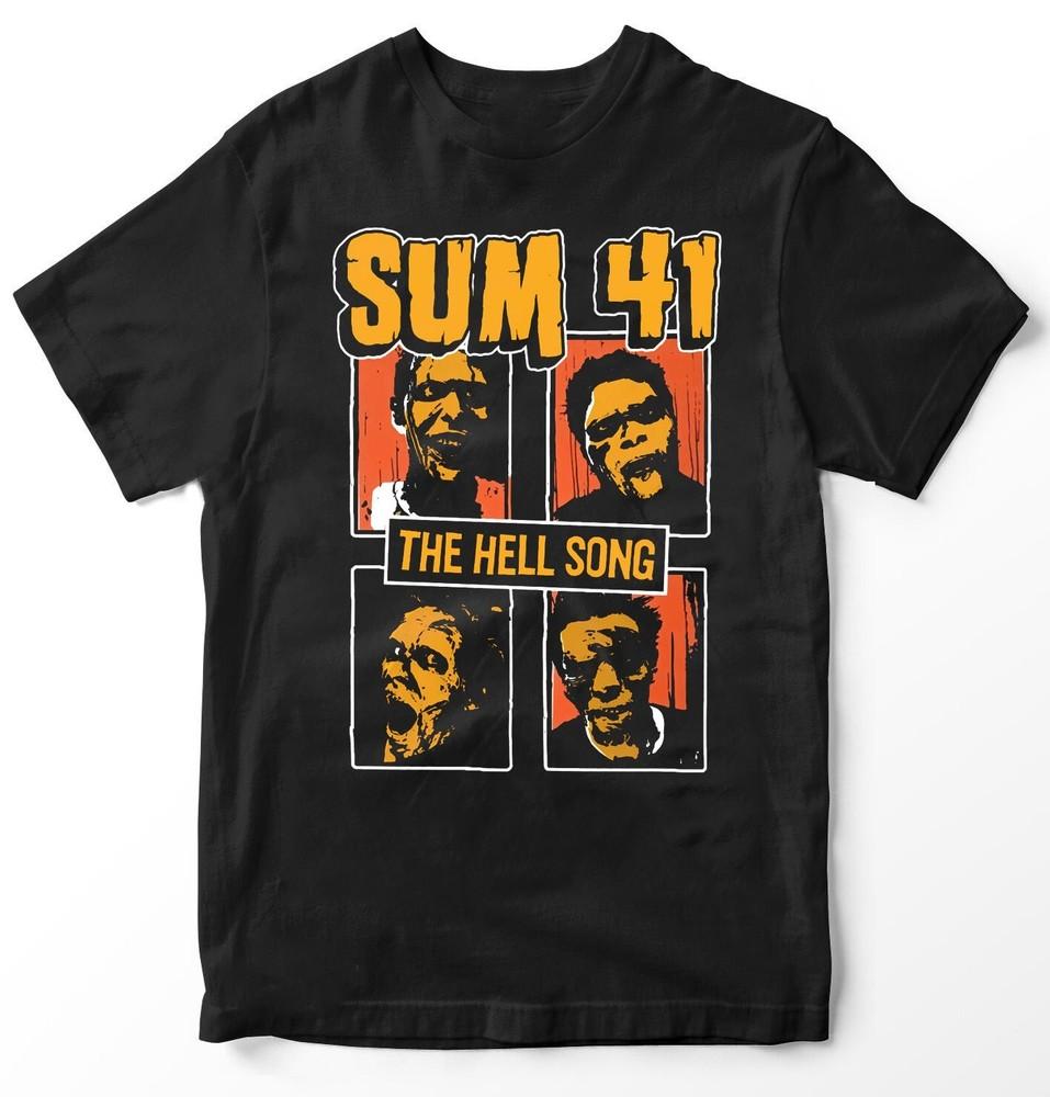 Новая футболка SUM 41 THE HELL SONG Подарок для фанатов Унисекс Все размеры PI194 Унисекс футболка