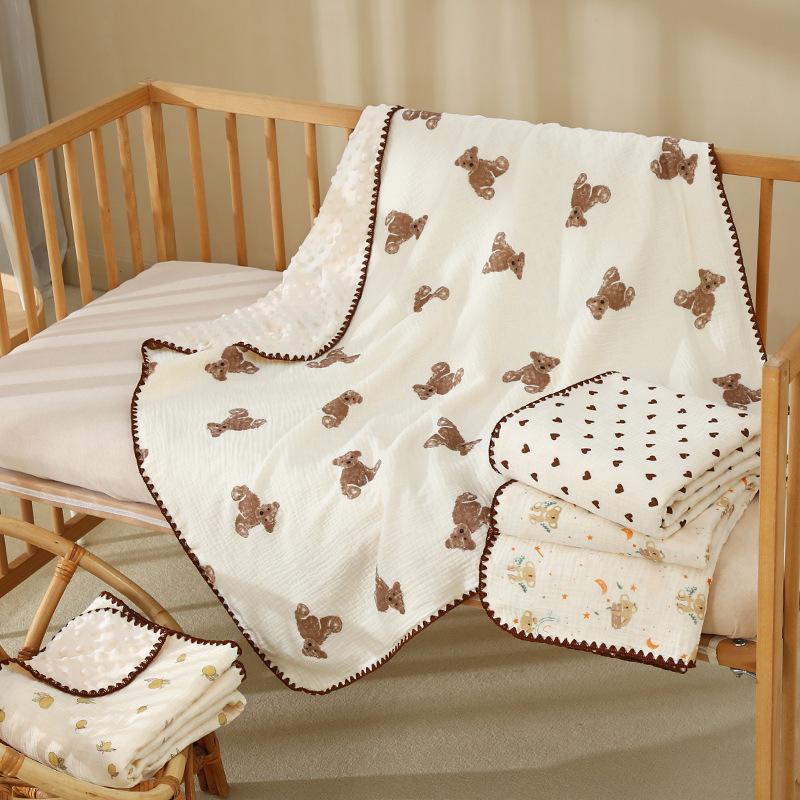 Хлопковое одеяло-марля для новорожденных на все четыре сезона: Детское полотенце, Одеяло для кондиционера, Покрывало для сна