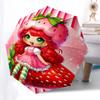 Strawberry Girl Themed Automatic Opening and Closing Umbrella, Compact Travel Umbrella, Lightweight and Portable, Suitable for Beach Commuti