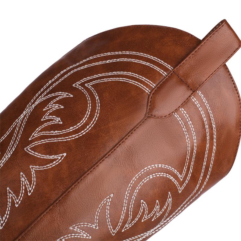 Ботильоны-чулки на танкетке Зимняя обувь 2025 Блочный каблук Вышивка Ковбойские сапоги для женщин Удобные ботильоны челси Женский бренд