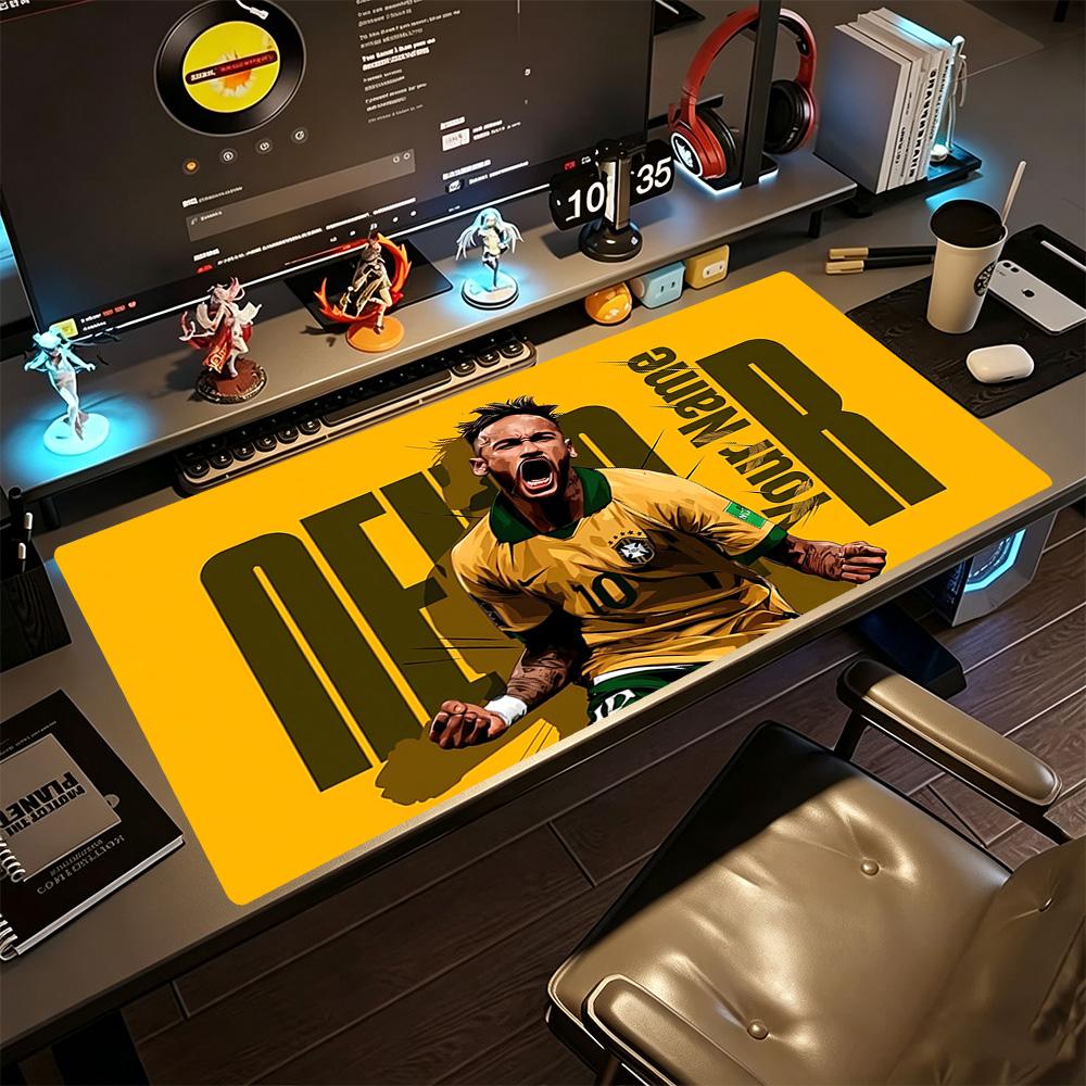Neymar Energy Poster Customized Name Mouse Pad Keyboard Mat Desktop Mouse Pad Non-Slip Rubber Base Office and Gaming Desk Decoration