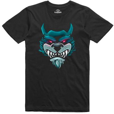 Хэллоуин Футболка Мужская Адский Пес Собака Монстр Обычный Крой Футболка T shirt