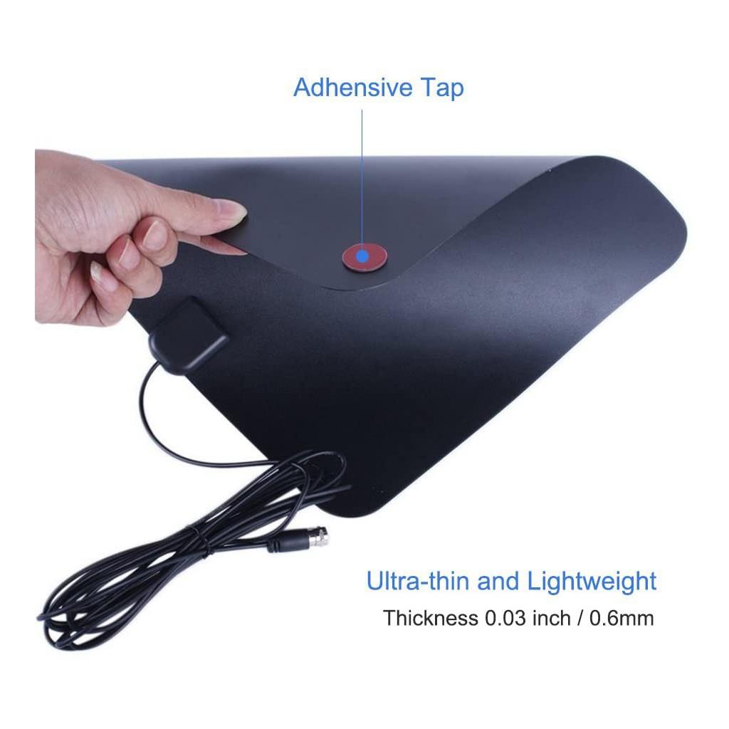 Antenne TV Intérieur Puissante,  Antenne TNT Intérieure Full HD HDTV Câble 4M/13FT de Haute Performance, Rayon de 80KM/50 Miles/