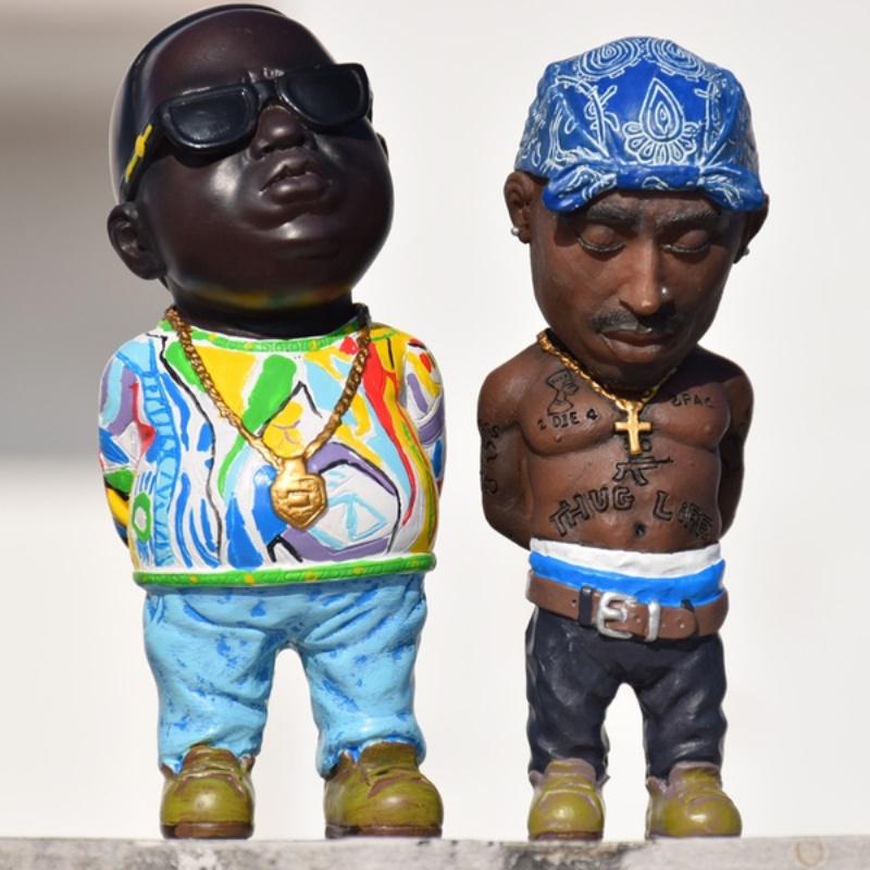 Статуэтка из смолы ручной работы, украшение 2Pac Shakur и B.I.G.