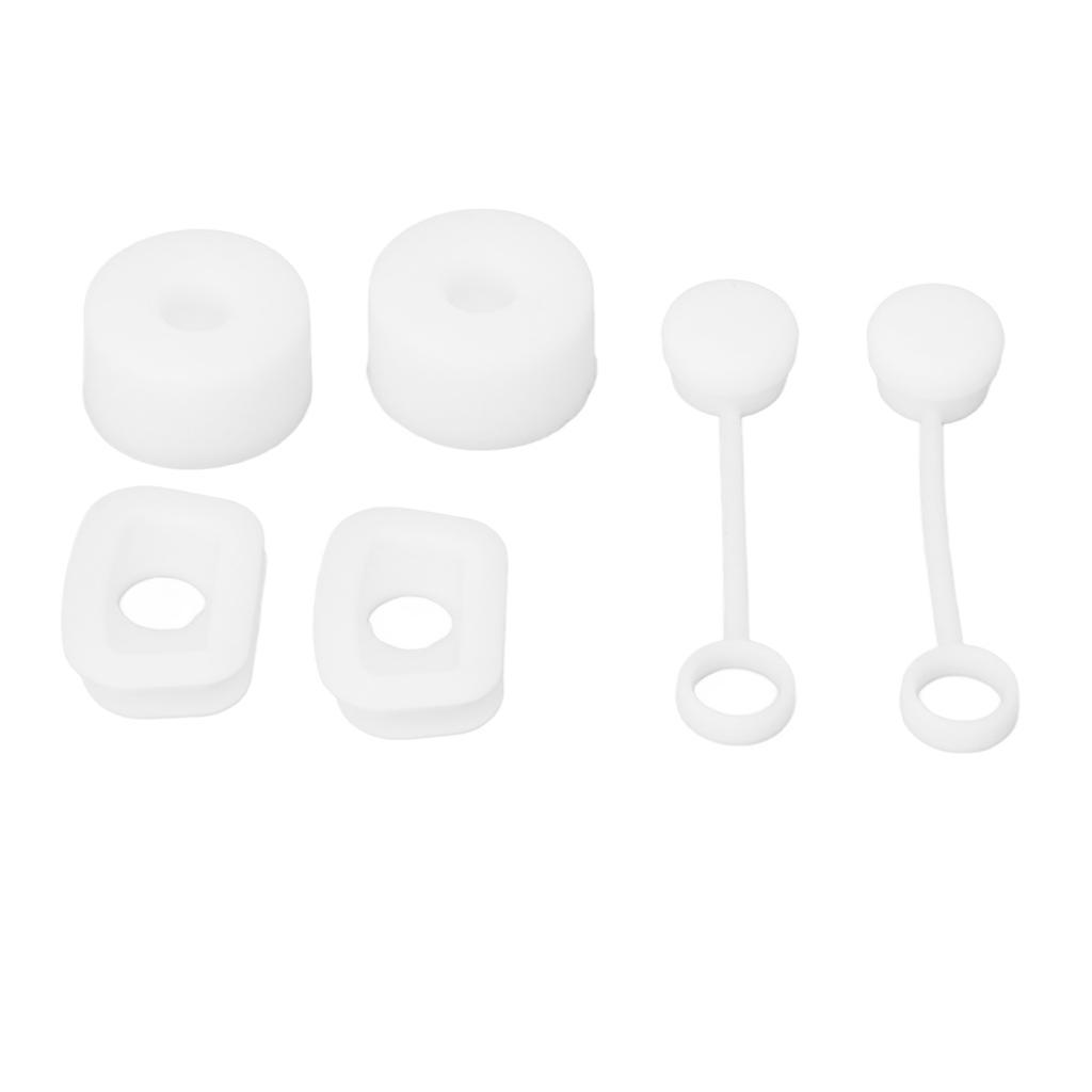 6 ШТ. Заглушка для соломинки для чашки, герметичная, многоразовая, крышка для соломинки, квадратная, круглая, защита от проливания, силиконовый набор заглушек от протекания