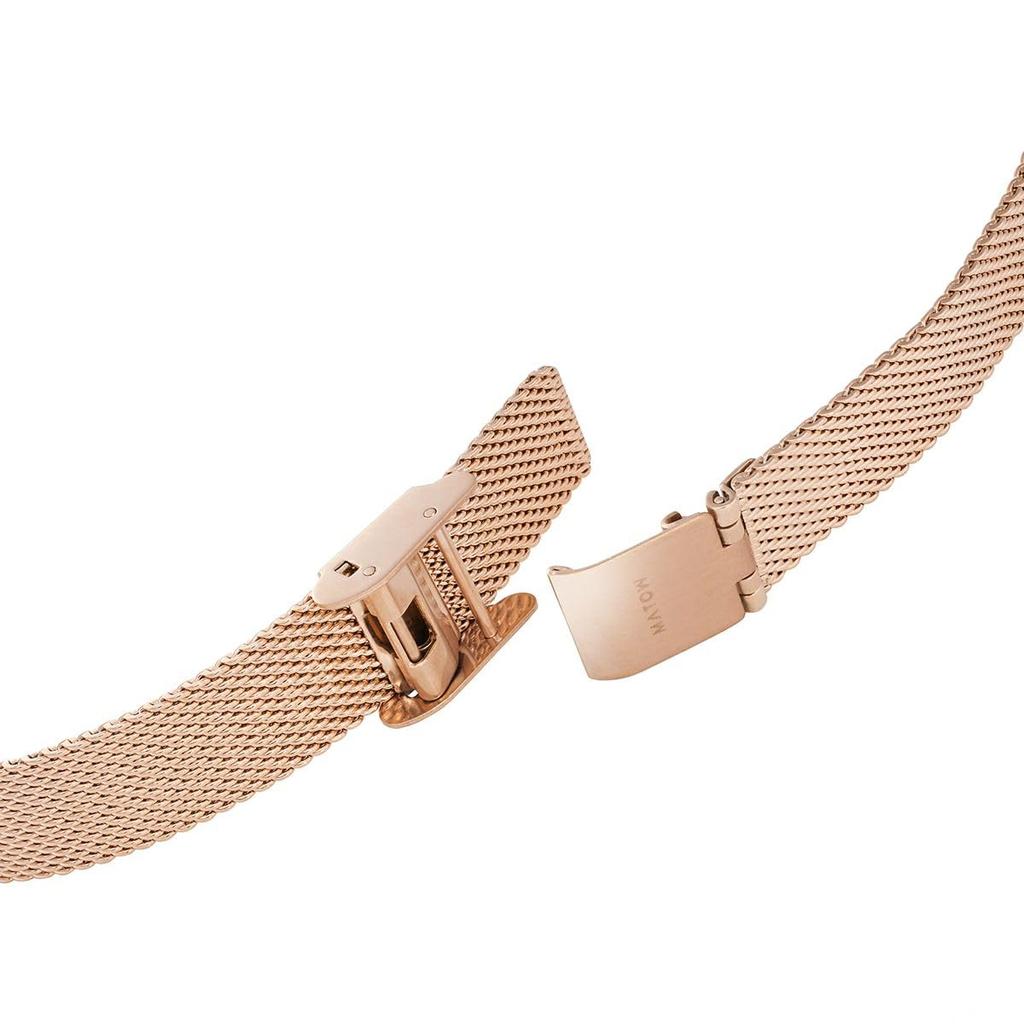 Авторизованный дистрибьютор часов Matow женские mw004006 Noir Квадратные Розовое золото Сетчатый ремешок [MATOW] [Tsuki Oborozuki]