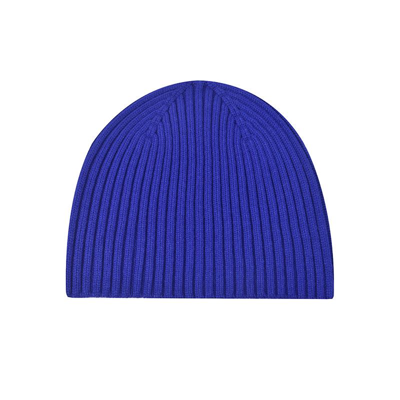 New Knitted Hat for Autumn/Winter Season Thickened Warm Cycling Ear-Warming Beanie Solid-Colour Knitted Hat