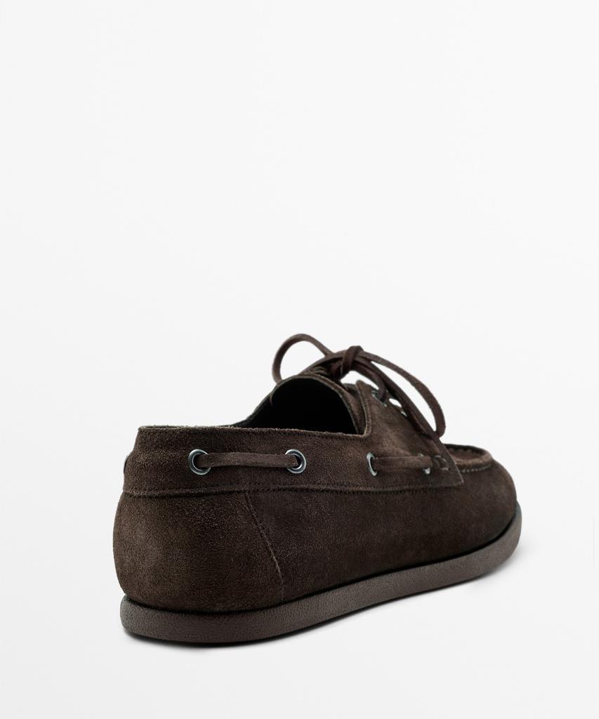 Massimo Dutti Split Suede Boat Shoes